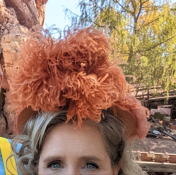 Vintage 40s Copper Ostrich Feather Tilt Hat - Picture 11 of 11